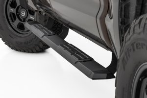 Toyota Tundra Running Boards - Rough Country - TR2, Aluminum, 5-inch, Black Powder Coat - Black - '07-'21